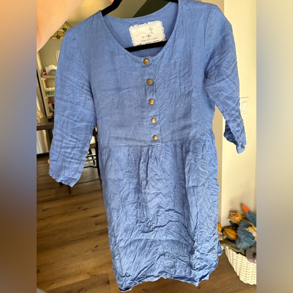 SOLD Not Perfect Linen Mama Dress - Picture 5 of 5